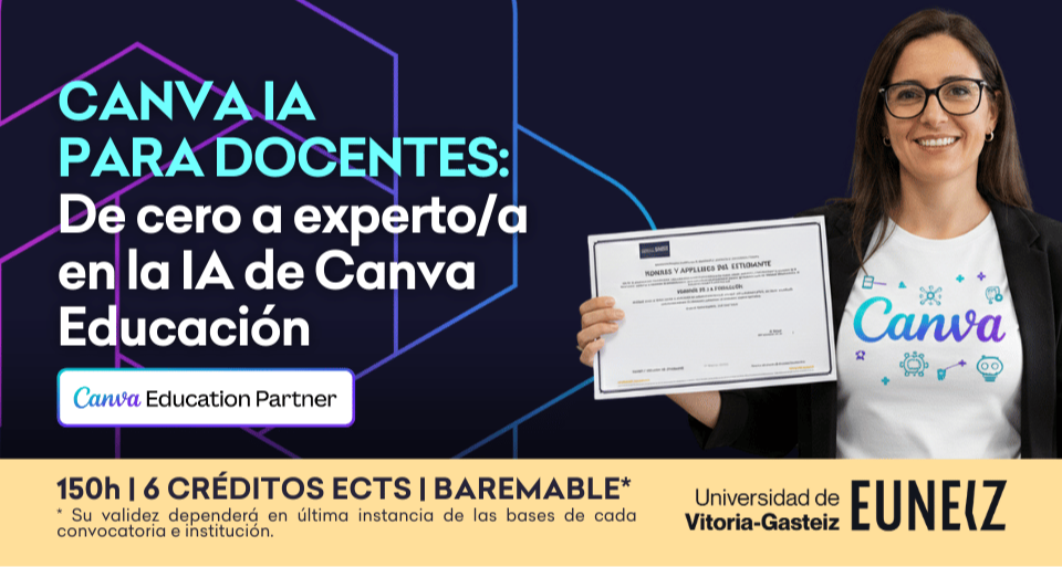 Curso práctico sobre la aplicación de la inteligencia artificial de Canva para docentes: recursos didácticos, planificaciones, evaluaciones...