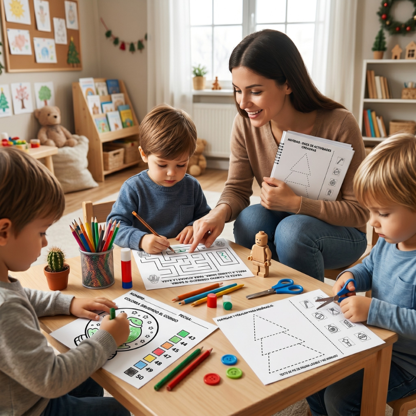 este recurso incluye 10 fichas de actividades navideñas diseñadas para fomentar la creatividad en niños de infantil y en el aula enclave a través de ejercicios...