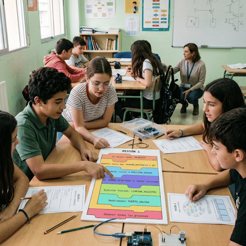 Descarga el breakout educativo "El Compilador Corrupto" para 2º de ESO. Un recurso unplugged sobre programación por bloques, Python, tipos de datos y algoritmia