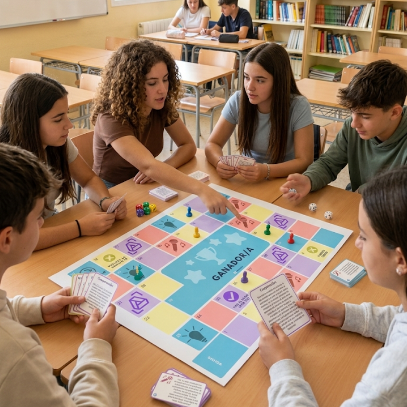 Digital Road es un juego de tablero gamificado para 3.º de ESO diseñado para enseñar trabajo colaborativo, licencias Creative Commons, privacidad.