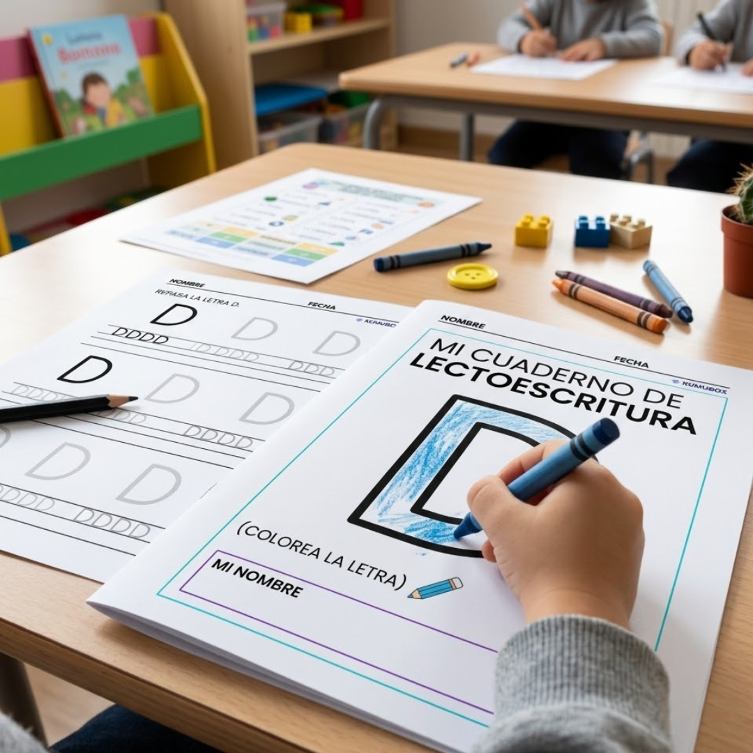 mi cuaderno de lectoescritura  letra d es un recurso educativo diseñado para alumnos de infantil segundo ciclo que permite trabajar la lectoescritura a través d...