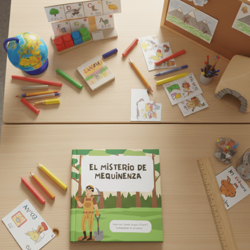 Cuento ilustrado sobre las tradiciones y leyendas de Mequinenza que combina fantasía y valores, acompañado de actividades de comprensión y escritura creativa