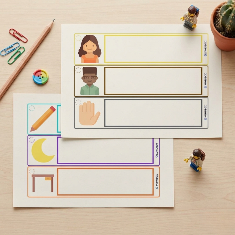 este recurso educativo incluye 18 tarjetas ilustradas con conceptos cotidianos 9 palabras de dos sílabas y 9 de tres sílabas y 18 tarjetas con las palabras escr...