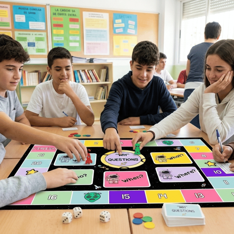 WH questions worksheet for Secondary English (ESL/EFL). Practice who, what, when, where, why and how through engaging grammar, speaking and interview activities