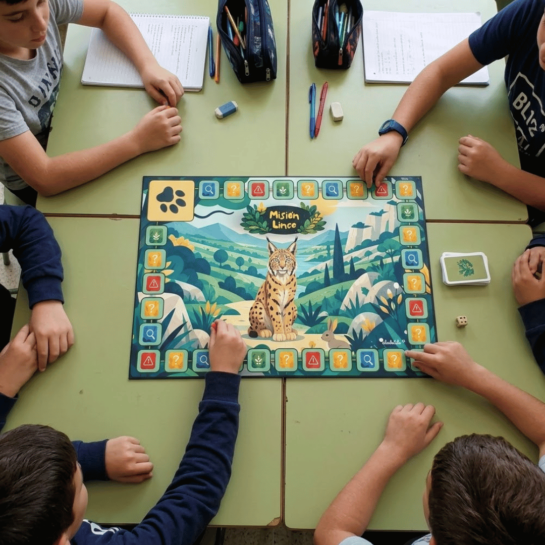 Descarga "Misión Lince", un juego de mesa cooperativo en PDF para Educación Secundaria. Trabaja la conservación de la biodiversidad, el lince ibérico y la soste