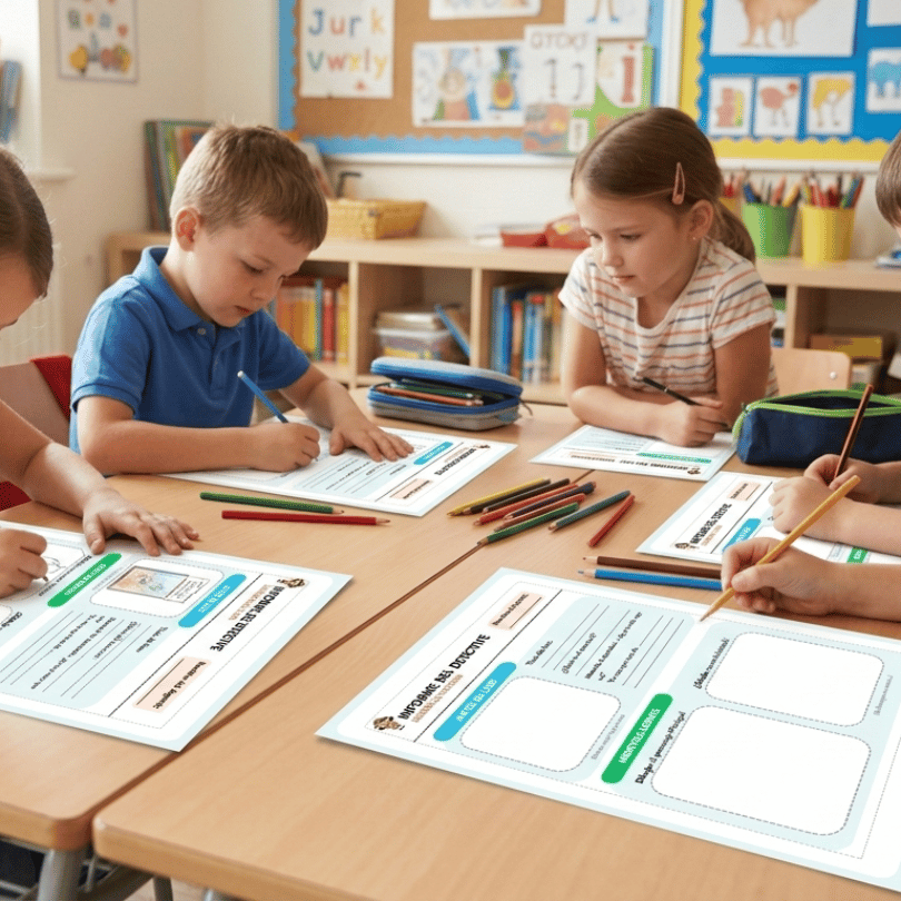 Recurso de comprensión lectora para 1º y 2º de Primaria basado en estrategias antes, durante y después de la lectura. Fomenta la identificación de la idea princ