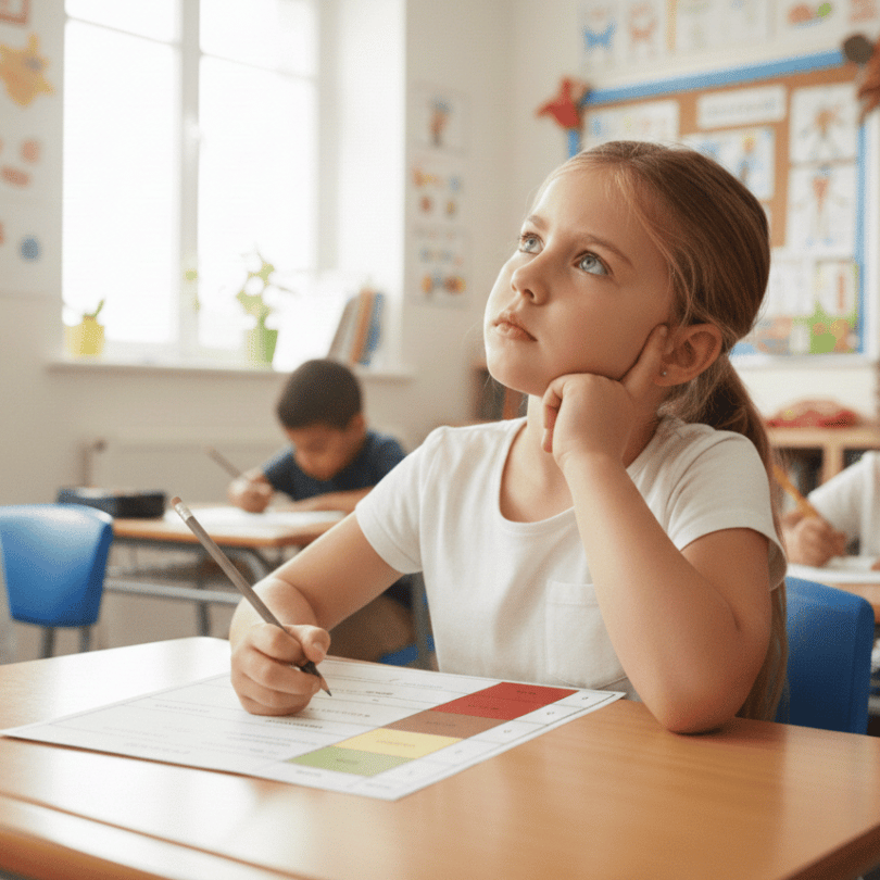 Recurso educativo para primaria basado en una pirámide comportamental por colores que trabaja la autorregulación, la gestión emocional y la convivencia mediante
