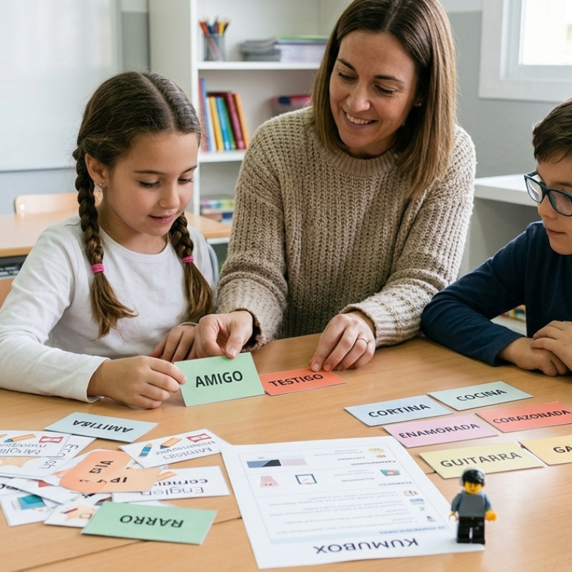 pack de tarjetas didácticas para trabajar las rimas en el aula de lengua contiene 42 tarjetas de palabras en dos colores diseñadas para formar 21 parejas de pal...