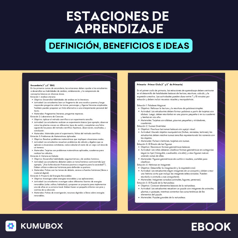 Guía práctica para aplicar estaciones de aprendizaje en Educación Infantil. Incluye definición pedagógica, beneficios y más de 20 ideas adaptadas por ciclos.