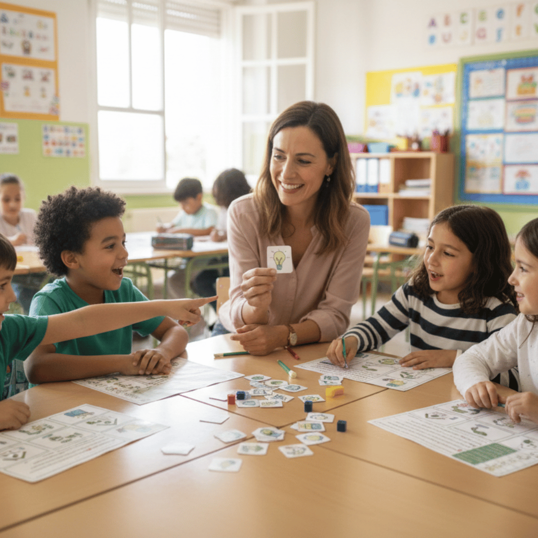 Recurso gamificado tipo bingo para trabajar las 3R y la conciencia ecosocial en 4º de Primaria. Fomenta hábitos sostenibles y responsabilidad ambiental