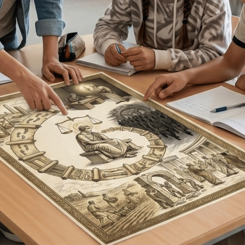 Descarga las fichas visuales de Hannah Arendt para 2.º de Bachillerato. Incluye análisis del totalitarismo, la condición humana y la banalidad del mal