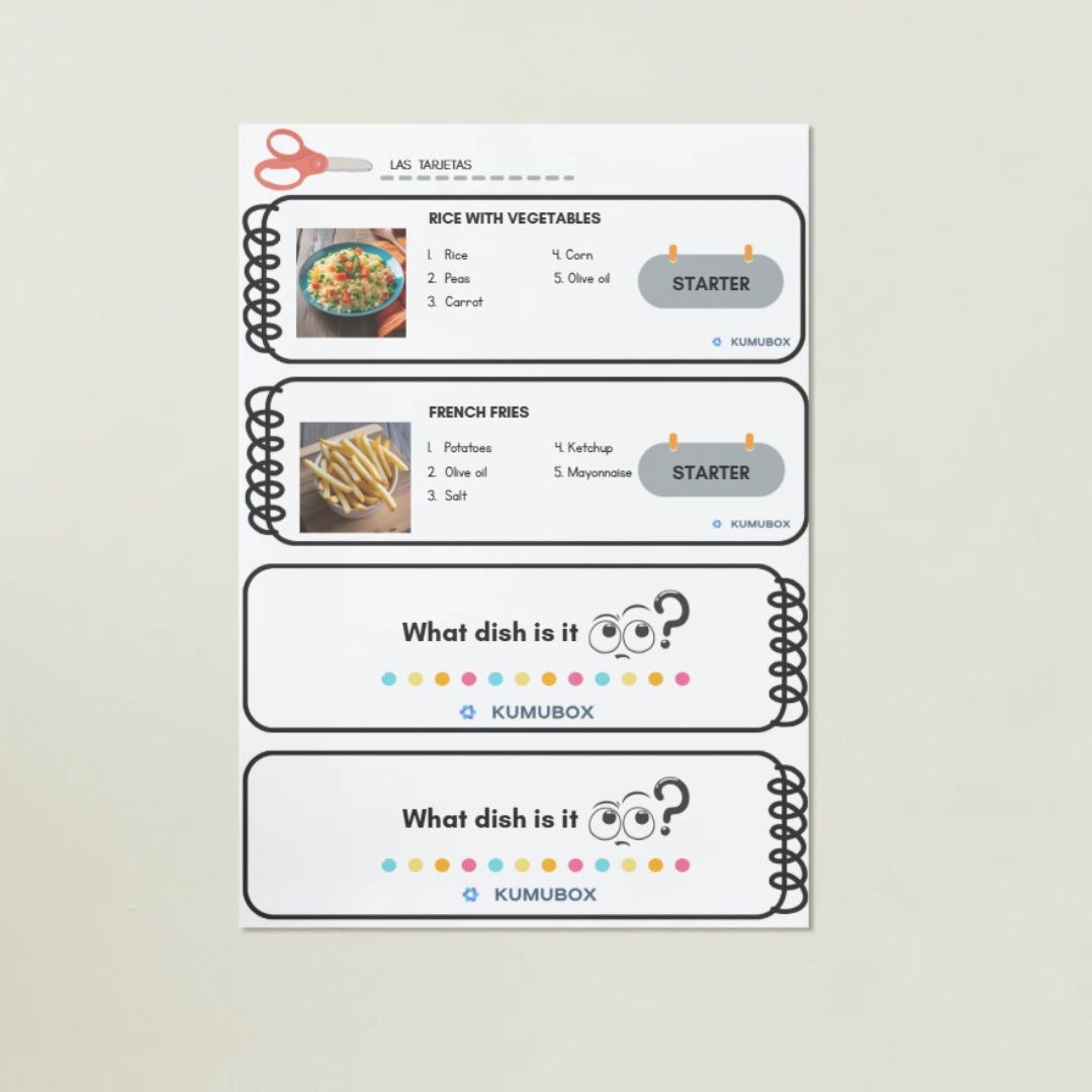 uego en inglés sobre comida, vocabulario de alimentos en inglés, recursos para inglés primaria, juego de adivinanzas en inglés, competencia plurilingüe, CP,