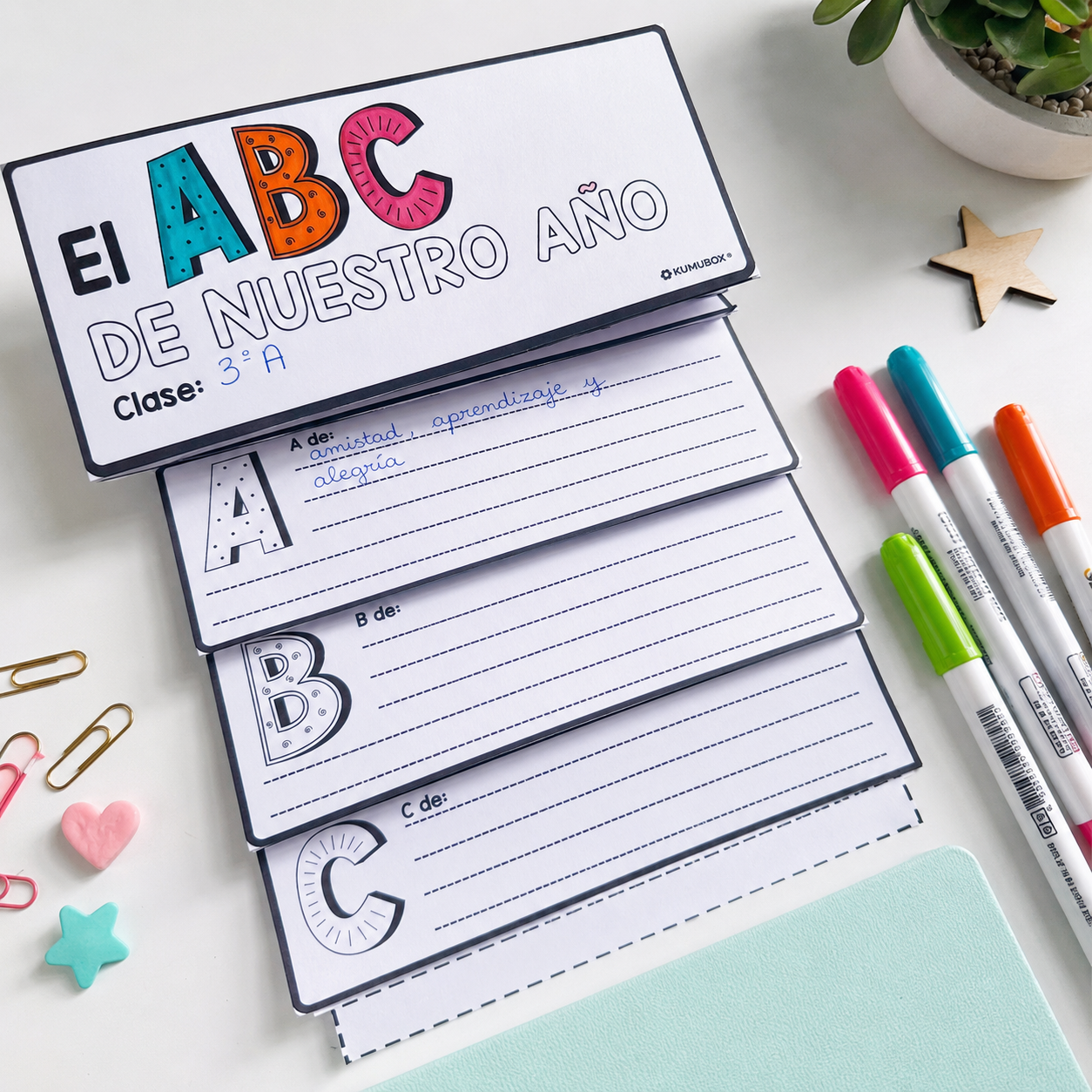 el abc de mi año es una actividad didáctica ideal para el cierre del curso escolar este desplegable con el abecedario permite a los estudiantes asociar recuerdo...