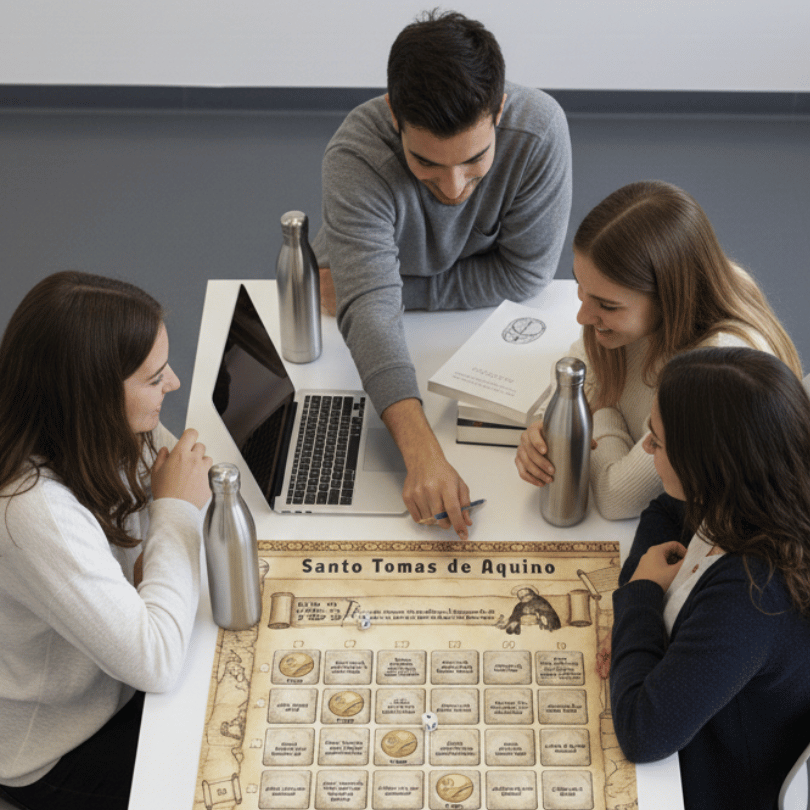 Descarga el tablero 6x6 de Santo Tomás de Aquino para Historia de la Filosofía.