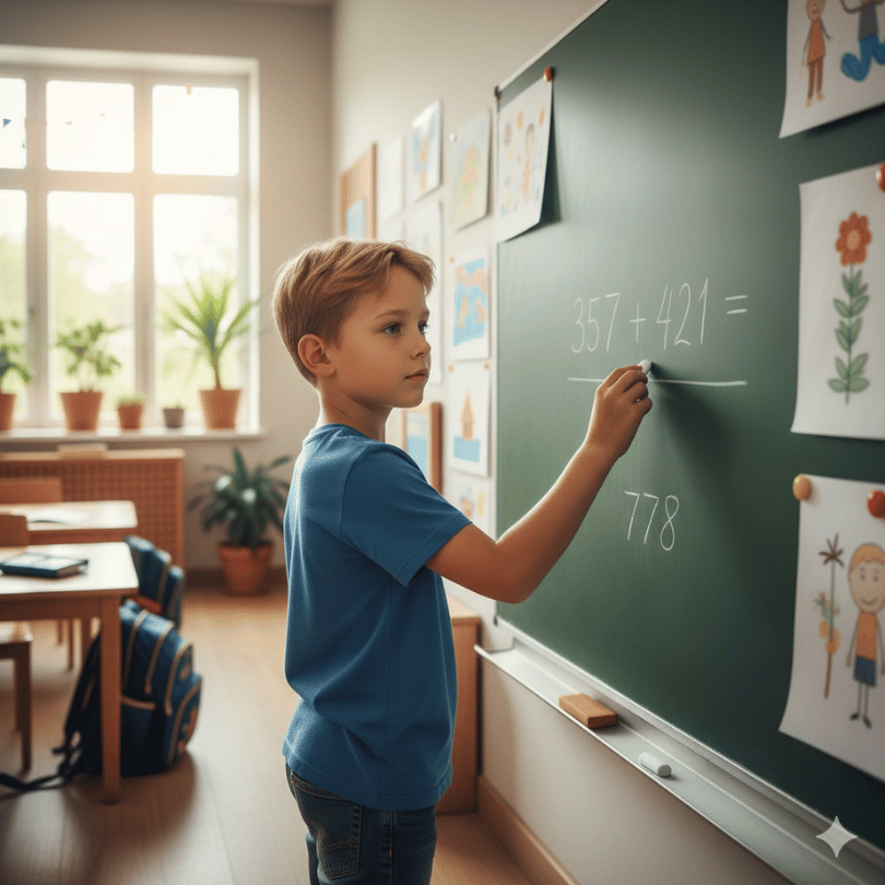 Situación de aprendizaje de matemáticas para 3.º de Primaria basada en sumas y restas de tres cifras sin llevar, con enfoque manipulativo, inclusivo y producto