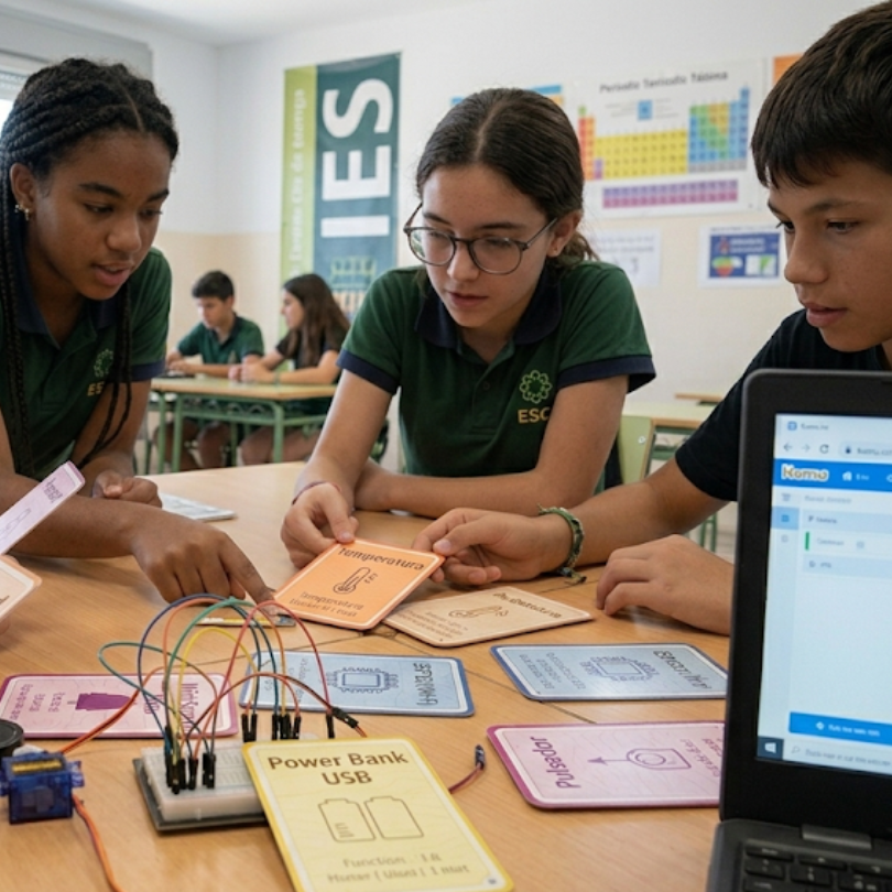 Descubre Robot-Draft, un juego de cartas para enseñar arquitectura robótica, pines, voltajes y pensamiento computacional en 2.º de ESO. Incluye adaptaciones DUA