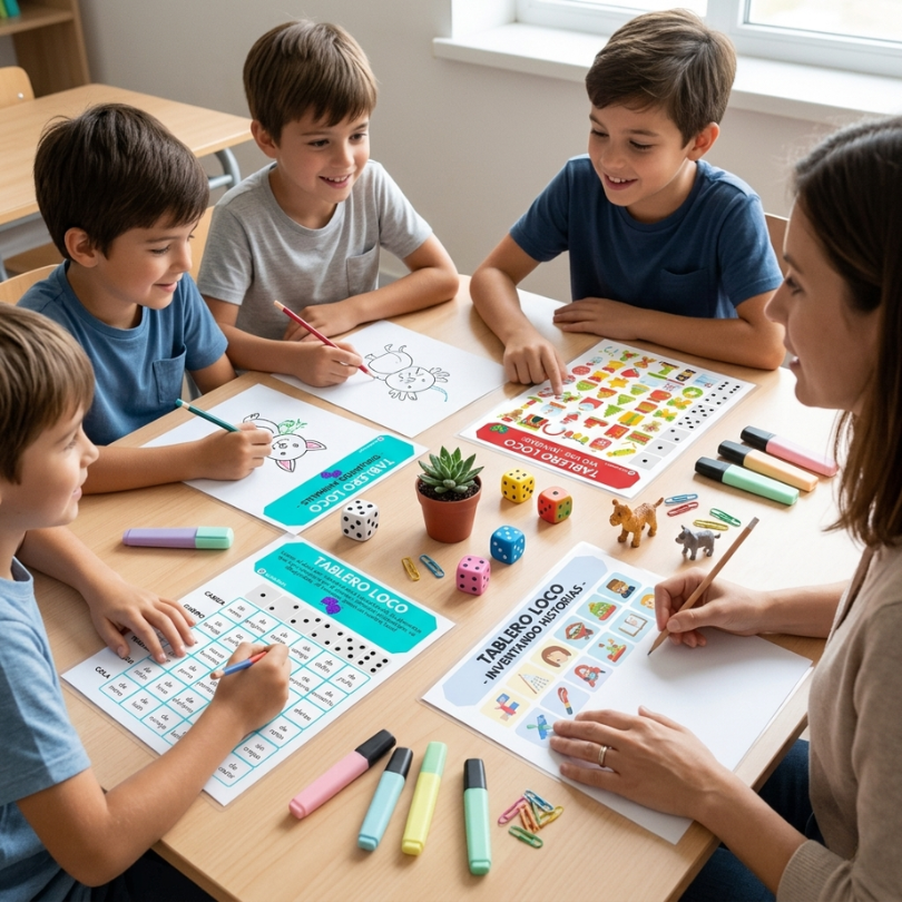 este recurso educativo incluye 5 tableros de juego diseñados para estudiantes de primaria primer y segundo ciclo que fomentan la participación la creatividad y...