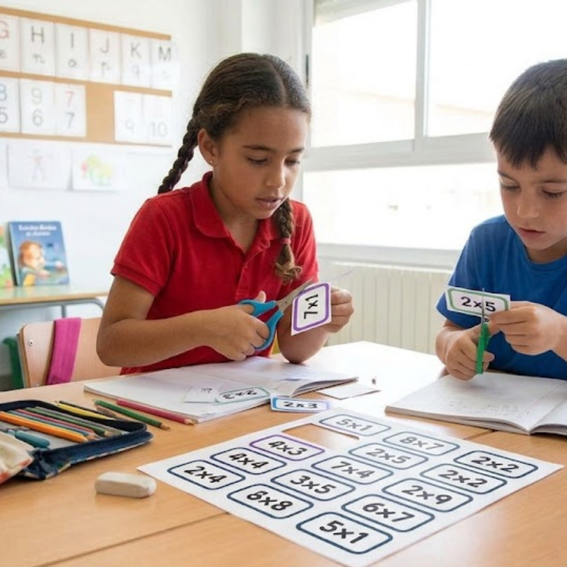 Juego de agilidad visual y cálculo mental para Primaria. Disponible en español, inglés, gallego catalán y euskera
