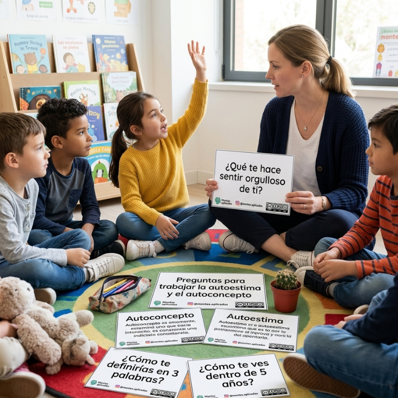 un conjunto de tarjetas con preguntas reflexivas diseñadas para fortalecer la autoestima y el autoconcepto del alumnado a través de estas dinámicas los estudian...