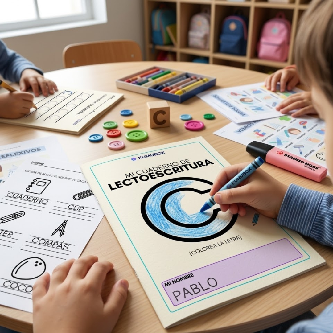 este cuadernillo de lectoescritura está diseñado para ayudar a los niños y niñas de infantil a aprender y practicar la letra c de manera divertida y estructurad...