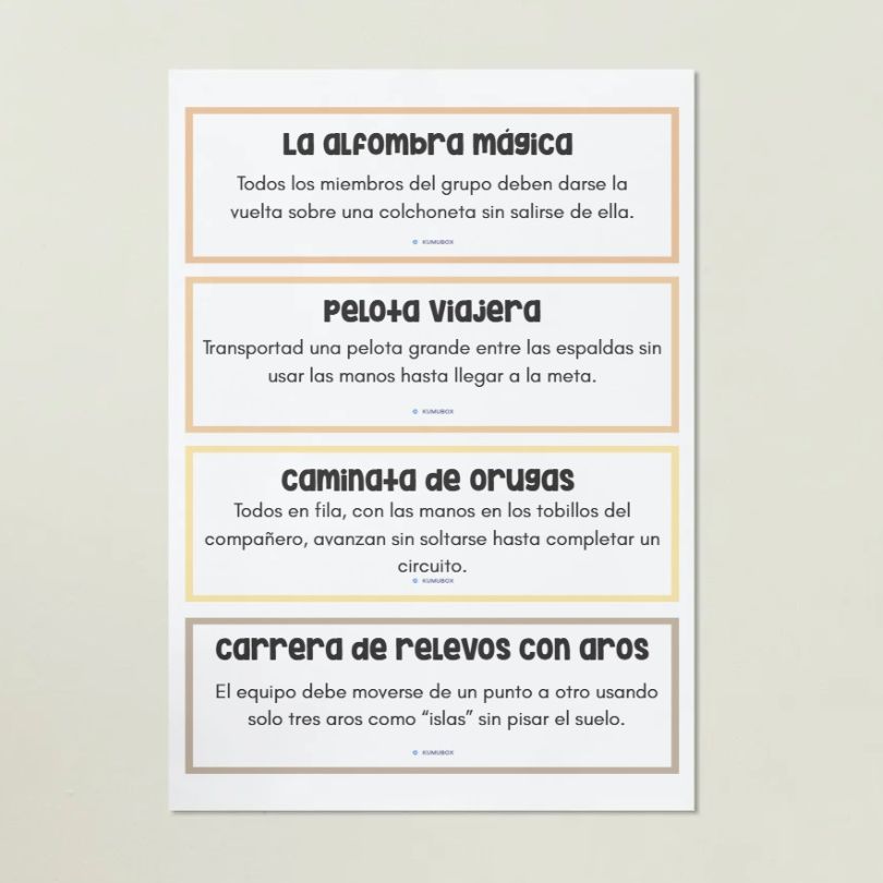 Propuesta didáctica basada en retos cooperativos para educación física en primaria, enfocada en el trabajo en equipo, la resolución de problemas motrices