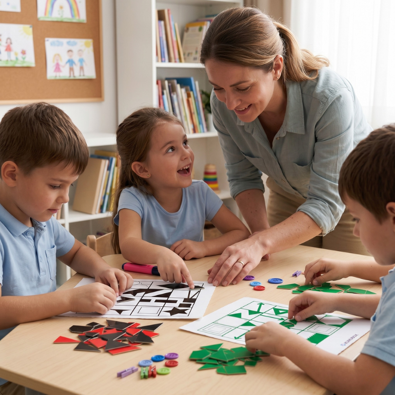 este recurso educativo puzles con formas geométricas está diseñado para trabajar la lógica y la concentración especialmente en alumnado con tdah incluye cuatro...