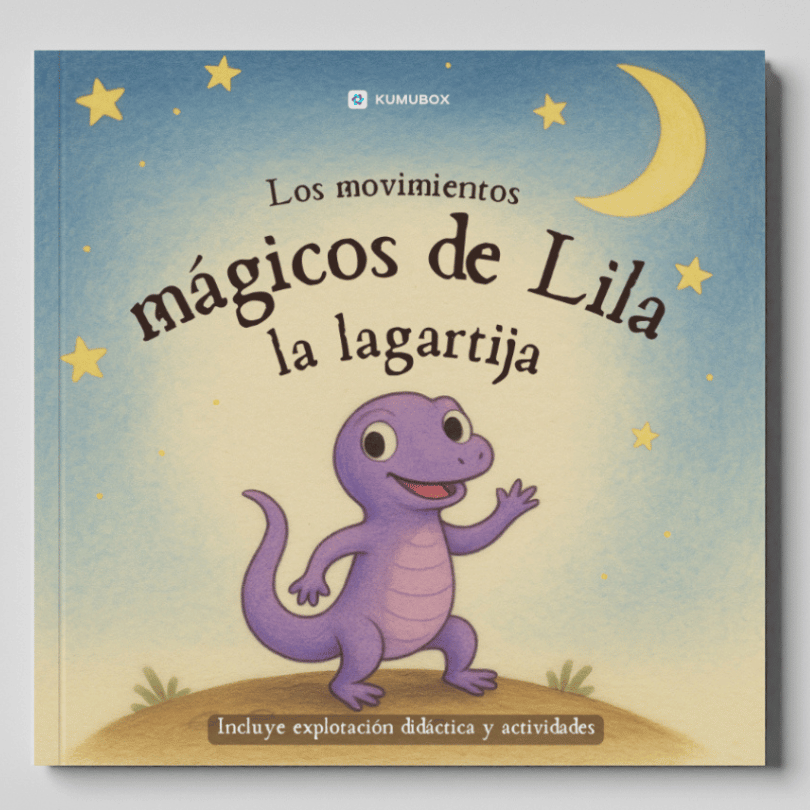 Cuento motor para infantil que promueve el control corporal, la coordinación y la expresión de emociones mediante la historia de Lila la lagartija.