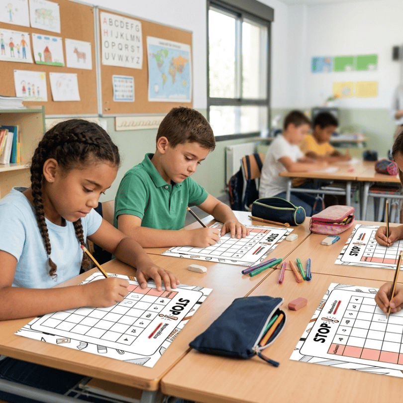 Descarga el STOP Matemático, un recurso lúdico y manipulativo para trabajar el cálculo mental y las operaciones básicas en 3º y 4º de Primaria.