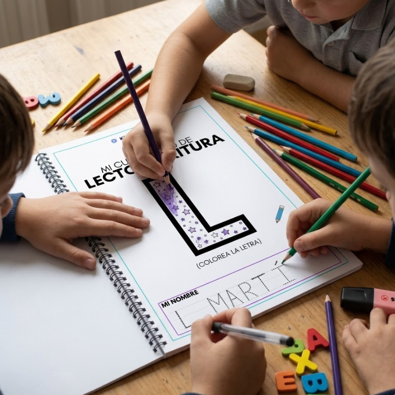 este cuadernillo individual de 10 páginas fotocopiables está diseñado para que los niños de infantil practiquen la lectoescritura de la letra l mediante activid...