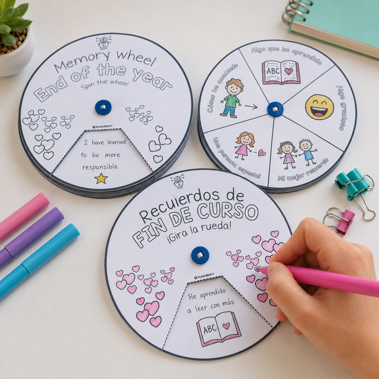 recurso imprimible y recortable ideal para el fin de curso la rueda de recuerdos permite a los estudiantes reflexionar sobre su experiencia escolar colorearla y...