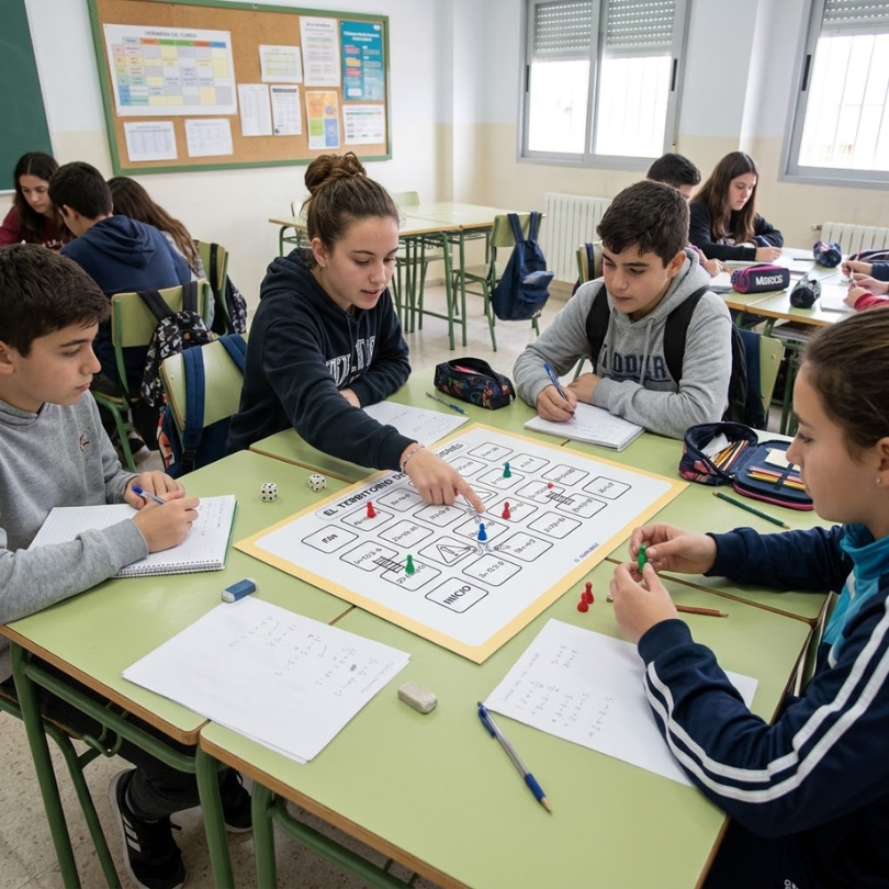 El territorio de ecuaciones", un juego de tablero didáctico para repasar la resolución de ecuaciones de primer grado y la jerarquía de operaciones en 1º y 2º