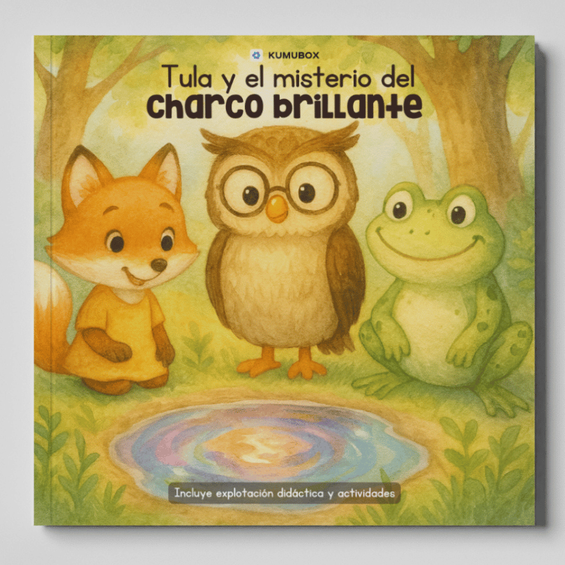 Cuento ilustrado para educación infantil que fomenta la exploración sensorial, la clasificación y la expresión corporal a través del juego y la creatividad.