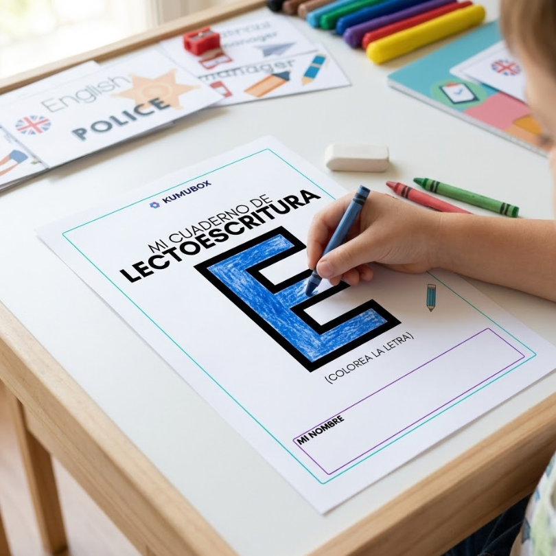 este recurso educativo es un cuadernillo de lectoescritura diseñado para el segundo ciclo de educación infantil centrado en la letra e consta de 10 páginas foto...