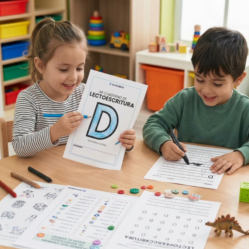 mi cuaderno de lectoescritura  letra d es un recurso educativo diseñado para alumnos de infantil segundo ciclo que permite trabajar la lectoescritura a través d...