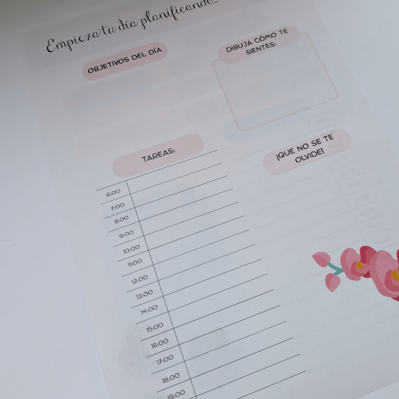 Planner diario imprimible para primaria. Ayuda al alumnado a organizar su día, gestionar tareas y reflexionar sobre emociones y hábitos.