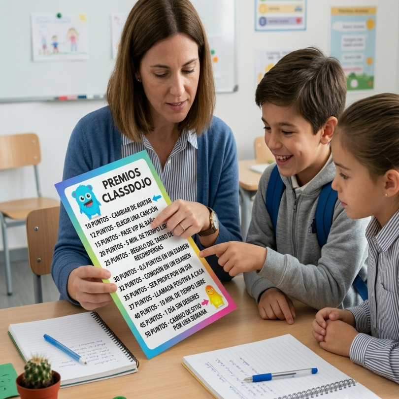 póster con equivalencias entre puntuaciones y recompensas en classdojo un recurso ideal para gestionar la motivación en el aula y fomentar la autonomía del alum...