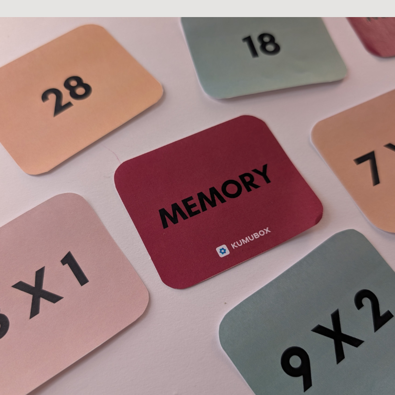 Juego tipo memory para reforzar las tablas del 7 al 9 en primaria. Ideal para mejorar el cálculo mental, fomentar la atención y trabajar las matemáticas.