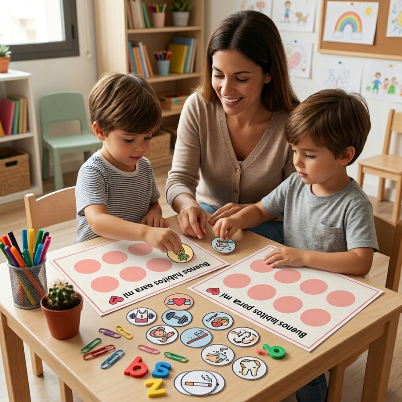Descarga "Buenos hábitos para el corazón", un recurso educativo manipulativo para alumnos de Infantil y 1º de Primaria.