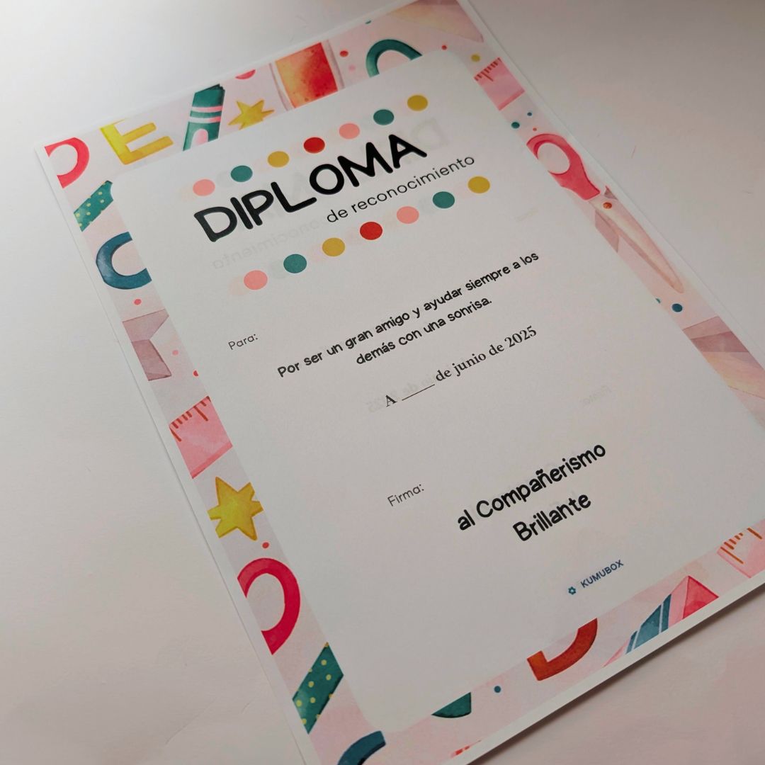 Plantillas de diplomas para imprimir y personalizar. Ideales para fin de curso o para reconocer logros y participación en el aula, fomentando la autoestima.