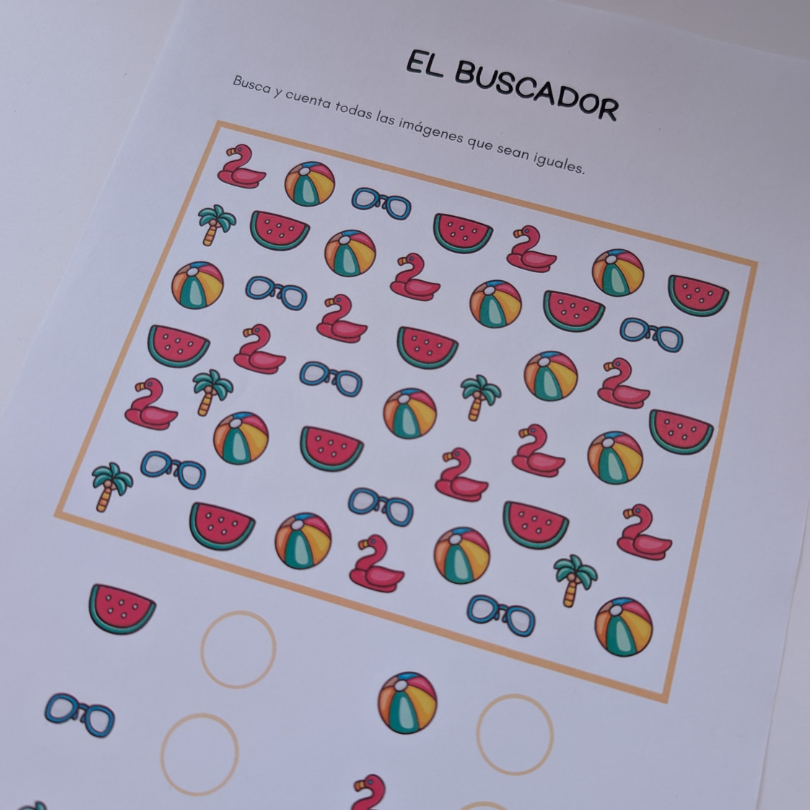 Pasatiempo educativo tipo sopa de letras para trabajar vocabulario, atención y concentración. Ideal como recurso lúdico y transversal en primaria