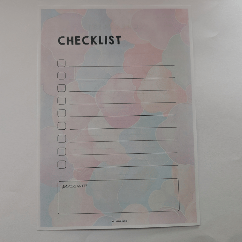 Checklist imprimible para opositores, ideal para organizar el estudio, planificar objetivos y realizar un seguimiento visual de los avances en la preparación.