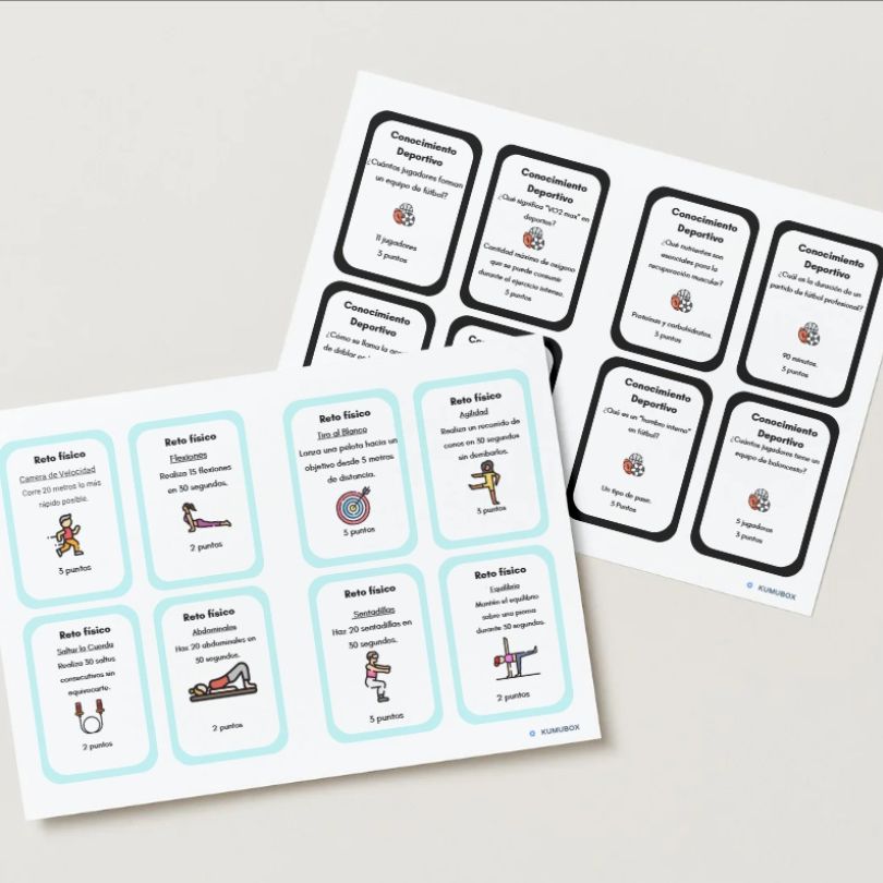 Juego cooperativo con retos físicos para Educación Física en Primaria. Recurso dinámico que promueve la actividad motriz, la cooperación y la motivación