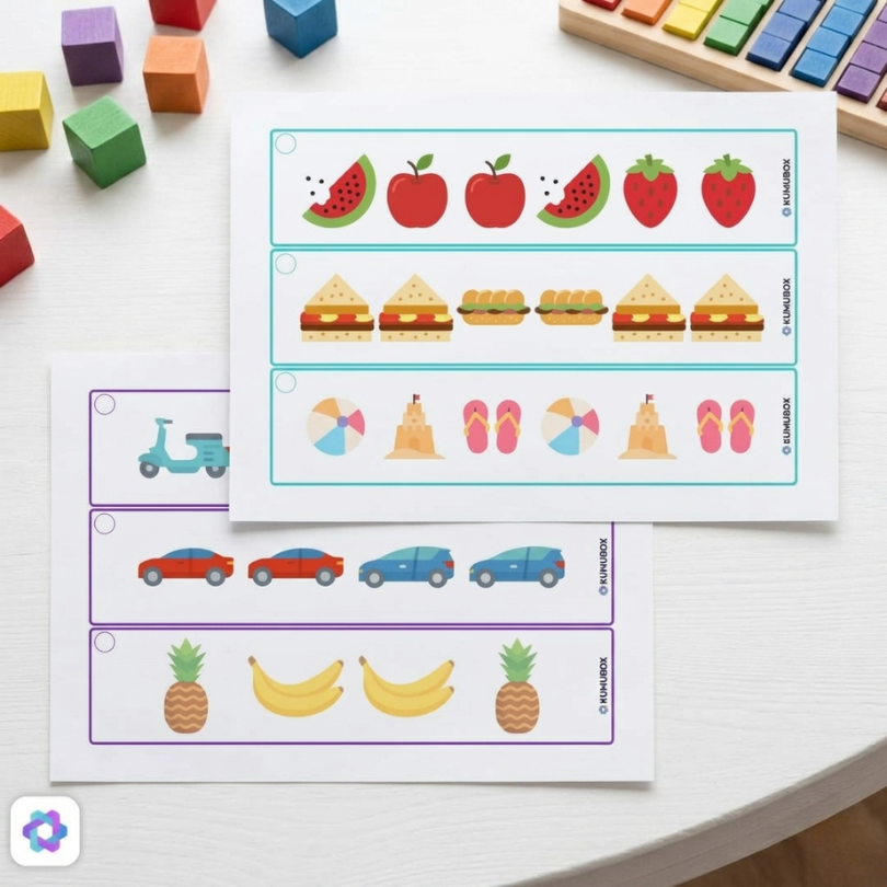 recurso didáctico diseñado para trabajar seriaciones con alumnado con tea incluye 21 tarjetas con patrones de seriaciones de 4 y 6 elementos 108 fichas individu...
