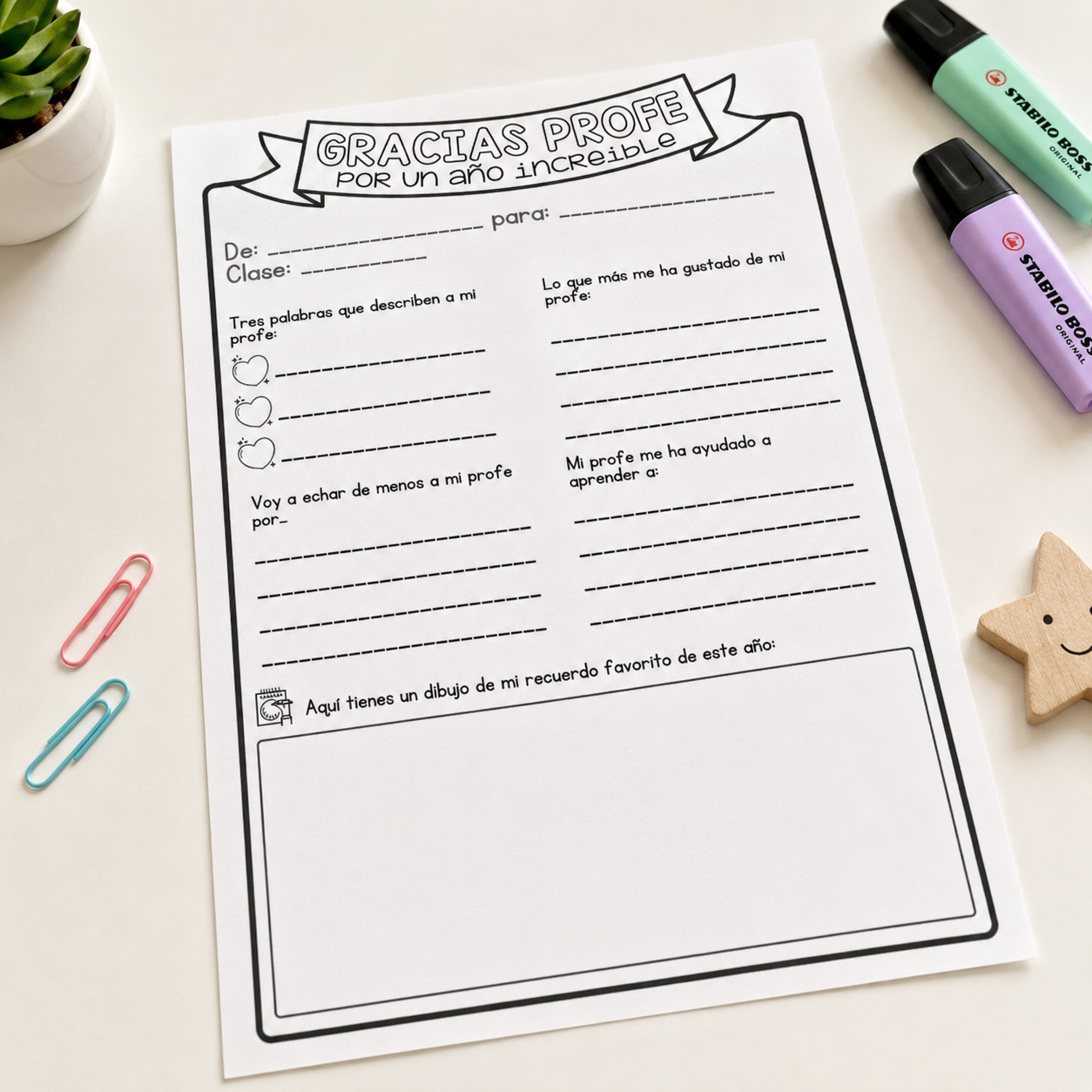 ficha para colorear y escribir memorias del año el objetivo de esta actividad es practicar la produción escrita a través de recuerdos del curso académico