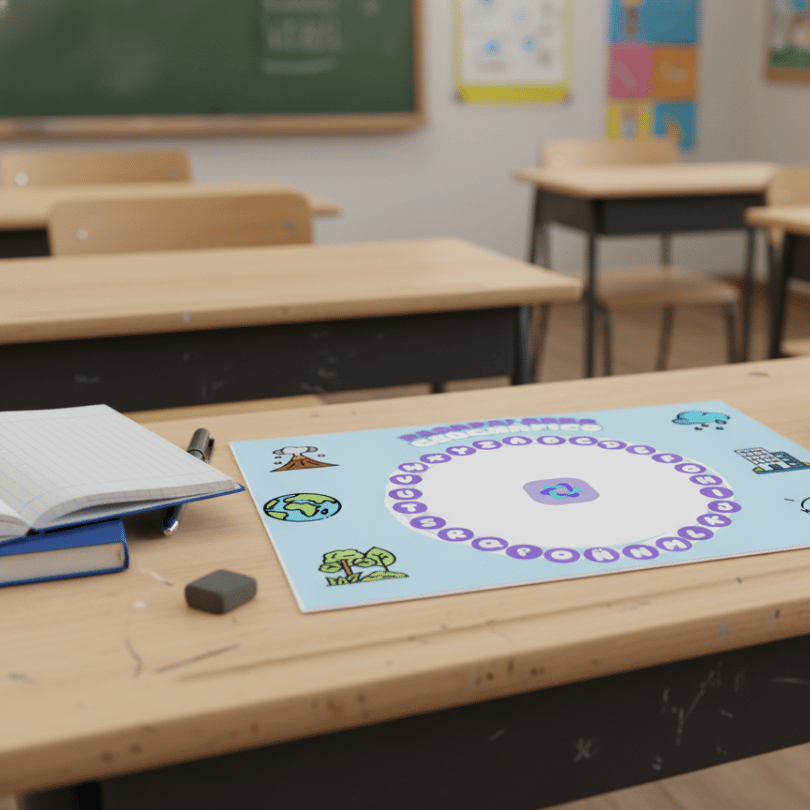 Juego tipo Pasapalabra para repasar contenidos de Geografía mediante preguntas por letras, fomentando la participación, la memoria y el aprendizaje activo.