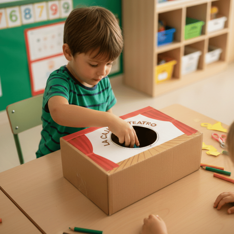 Recurso manipulativo y visual para Educación Infantil que permite representar emociones, acciones y situaciones mediante la expresión corporal y el juego dramát