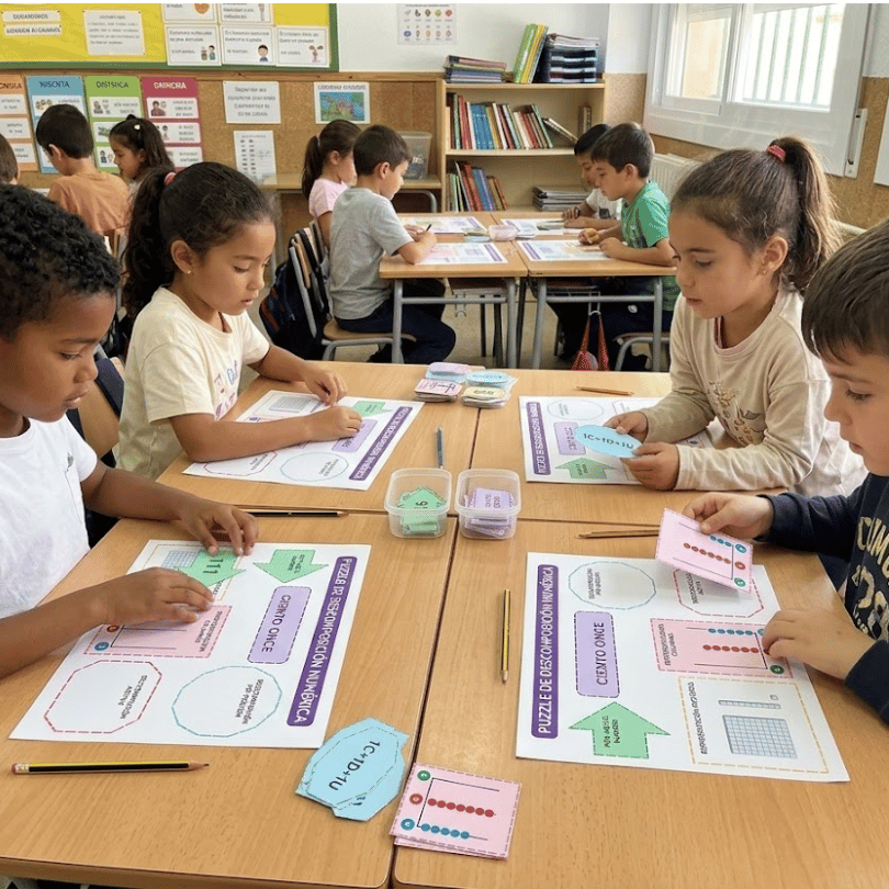 Descarga el Puzzle de Descomposición Numérica para 1º y 2º de Primaria. Un recurso manipulativo ideal para trabajar el valor posicional y el sentido numérico