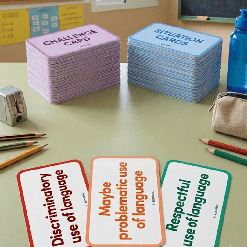 Descarga "Language Detectives", un recurso de inglés para primaria diseñado para trabajar la detección de prejuicios y estereotipos mediante un juego de cartas