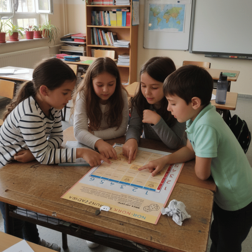 Recurso manipulativo de dados y tablas para practicar la komunztadura NOR–NORK, NOR–NORI y NOR–NORI–NORK mediante la creación de frases en euskera