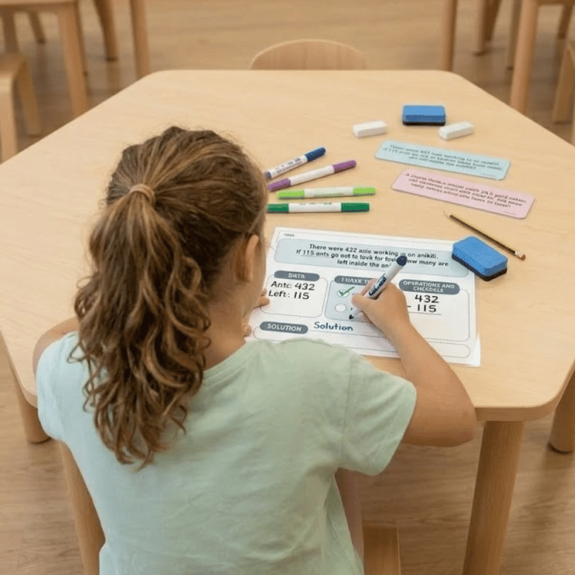 Descarga la guía definitiva para la resolución de problemas en Primaria. Incluye plantilla paso a paso y batería de problemas de suma y resta